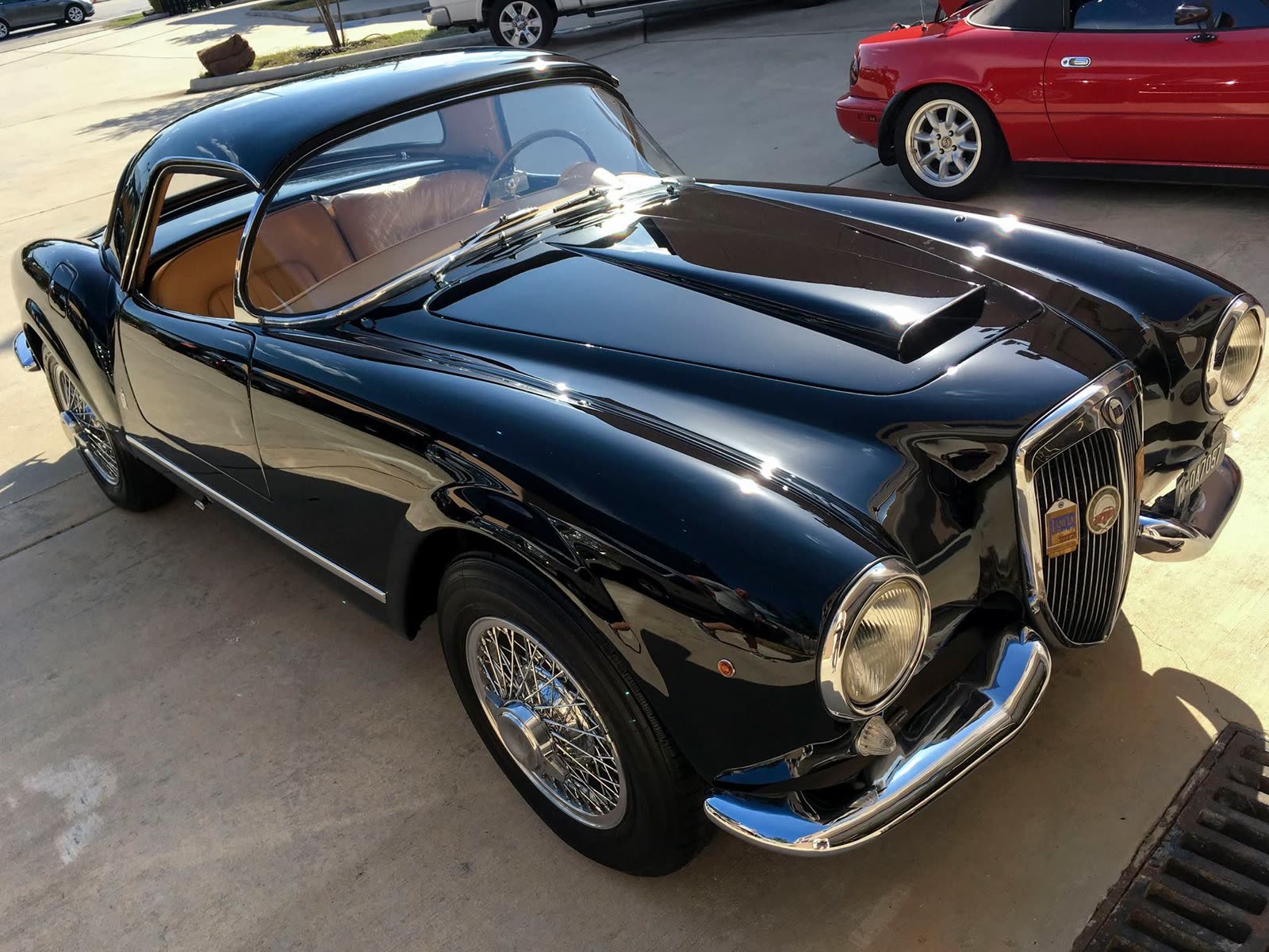 1950s coupe on wire wheels